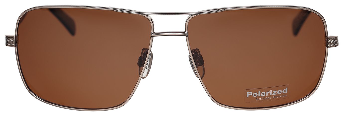 Мужские солнцезащитные очки Megapolis 133 Brown в классической оправе - фото спереди