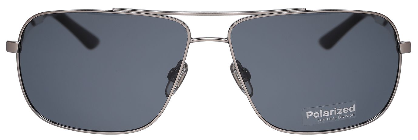 1 - Мужские солнцезащитные очки Megapolis 176 Silver - фото спереди