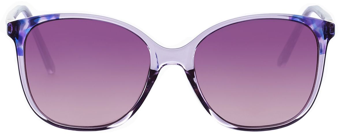 1 - Женские солнцезащитные очки DP69 DPS055-02 в цветной полупрозрачной оправе - фото спереди