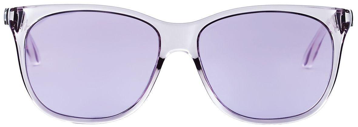 1 - Женские солнцезащитные очки DP69 PG005-07 в полупрозрачной оправе сиреневого цвета - фото спереди