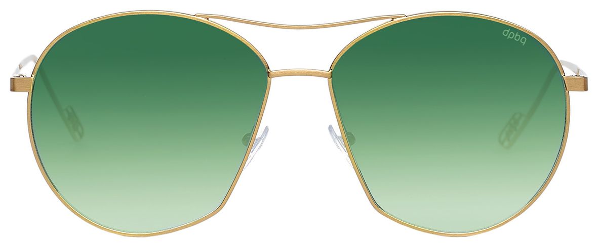 1 - Женские солнцезащитные очки DP69 DPS064-03 в тонкой золотой оправе - фото спереди