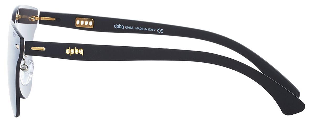 3 - Солнцезащитные очки DP69 DPS088-02 для женщин (черные, оверсайз) - фото сбоку