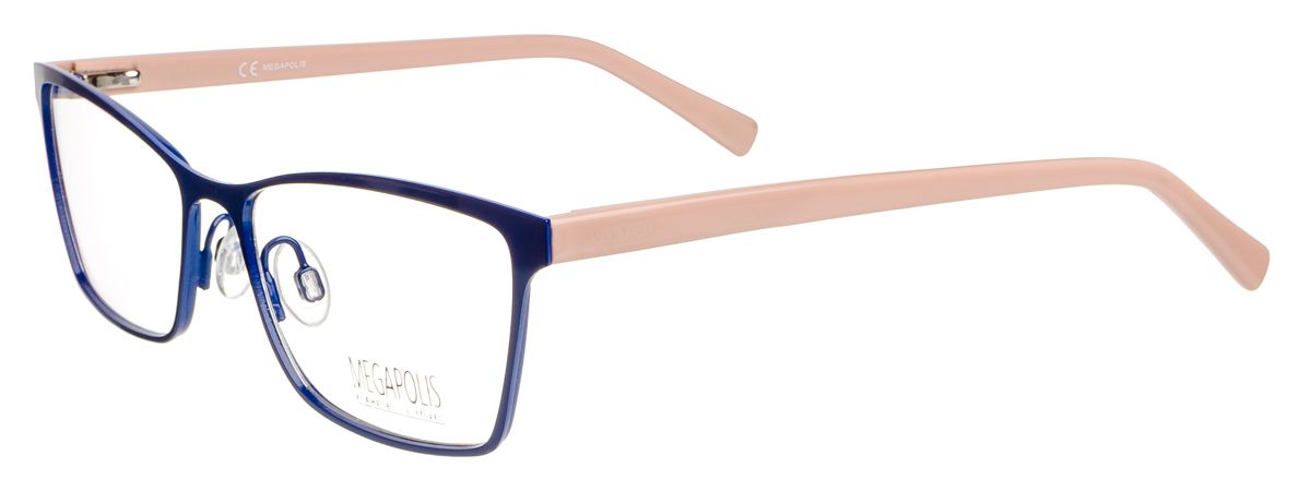 Женские очки для зрения Megapolis Free Line 2023 Blue - фото спереди и сбоку