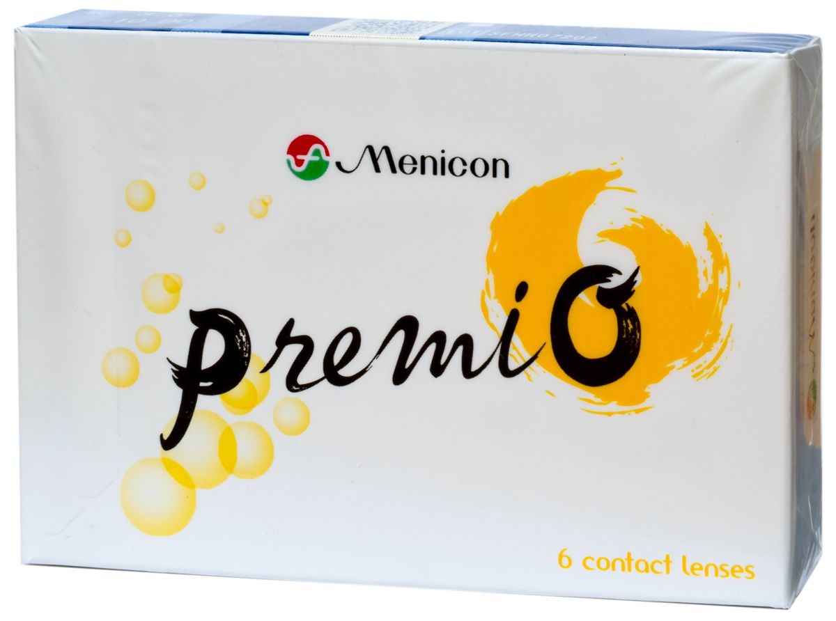 Контактные линзы Premio от Menicon - Фото упаковки спереди